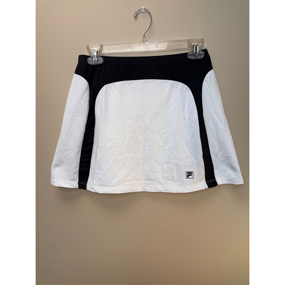 Fila Womens White Black Colorblock Athletic Tennis Skort Size Medium MM